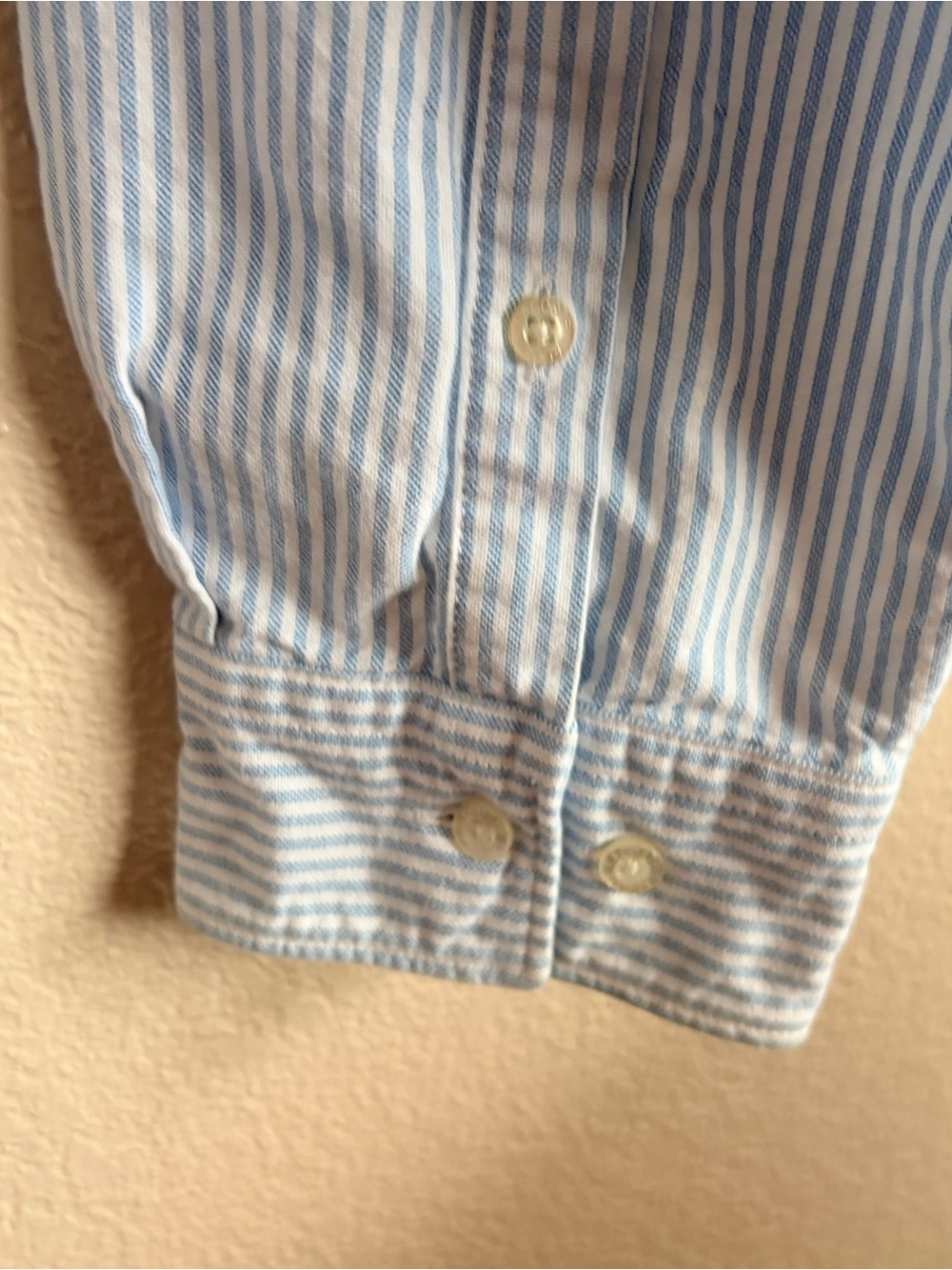 Lacoste Light Blue and White Pinstripe Button-Up Shirt - Picture 7 of 9